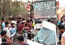 প্রাইভেটকারে বাসের ধাক্কা, এক পরিবারের চার জনসহ নিহত ৫