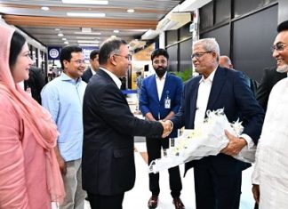 চীন সফর শেষে দেশে ফিরেছেন প্রধানমন্ত্রী
